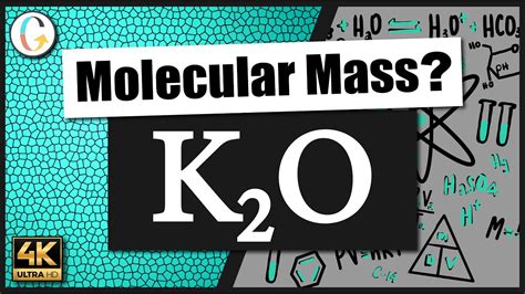 Element Symbol Atomic weight Atoms Mass percent; Potassium K 39. . Molar mass of k2o
